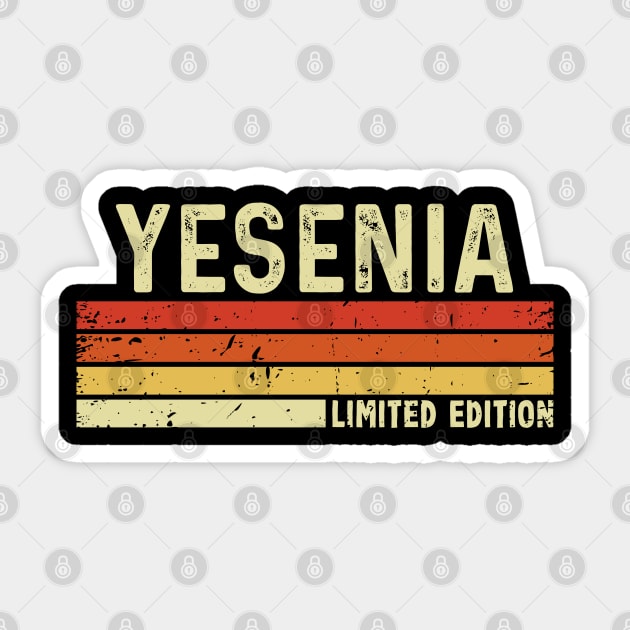 Yesenia Name Vintage Retro Limited Edition Gift Sticker by CoolDesignsDz